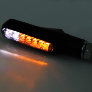 HIGHSIDER smart Shorty Fin LED Blinker/Positionslicht Schwarz/Getönt 2in1, E-Geprüft (Paar)